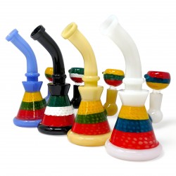 7" Solid Color Pipe, Tricolor Stripes:Unity Flows In Every Drop Water Pipe - [RJA91]