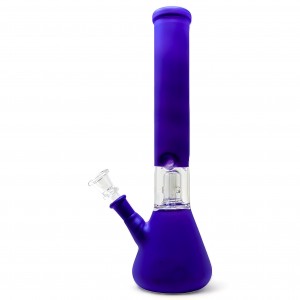 12" Frosted Color Single Dome Perc Water Pipe - [RKD32]