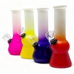 5" Frosted Dual-Tone Elegance in Every Sip Water Pipe Assorted - [RKD58]