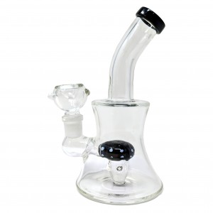6" Crystal Clarity, Dotted Bliss Showerhead Perc Water Pipe - Assorted [RKD65]
