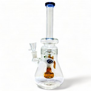 12" Eye On Perfection The Beaker Flask W/ Showerhead Perc Water Pipe - [RKD76]