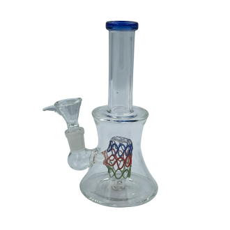 7'' Assorted Bell Bottom Net Perc Water Pipe Rig - [RKD18]