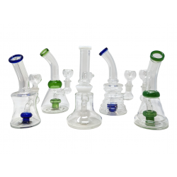 6"-7" Assorted Style Showerhead Perc Mini Water Pipe Rig - [RPWAT0003]