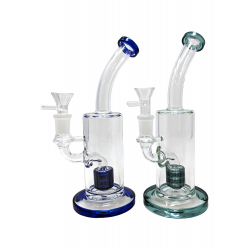 9.5" Assorted Triple Matrix Perc Cylinder Water Pipe Rig - [RPWAT0051]