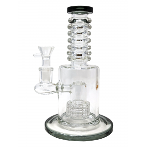 8.5'' Multi Rim Work Matrix Perc Water Pipe - AMBER [RPWAT0038]