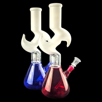 12" Chill Hits Single Dome Perc Kink Zong Water Pipe - Assorted [SAA02]