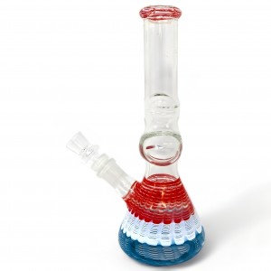 10" Twin Kinks Swirl-Scape Mini Zong Water Pipe - Assorted [SAA03]