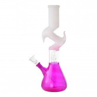 12" Single Dome Perc Frosted Art Zong Water Pipe