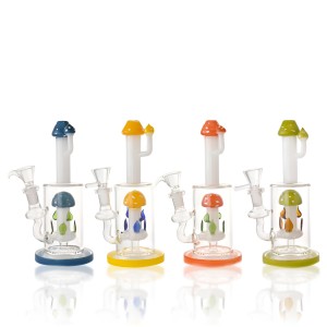 8.5" Cylindrical Shape Mushroom Water Pipe  - [SAA82]