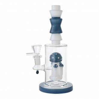 9" Multi Mushroom Perc Cylindrical Water Pipe