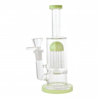 8.5" Straight Neck Tree Perc Cylindrical Water Pipe - [SAA84]
