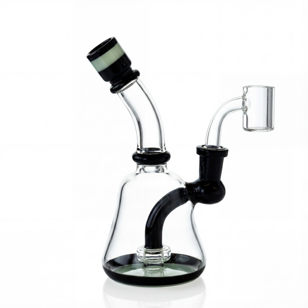 6 inch bell curve showerhead perc glass water pipe