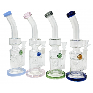 10" Assorted HoneyComb Perc Marble Water Pipe [SAJ06]