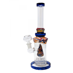 10" Wig Wag Art Perc Water Pipe [SAJ09]