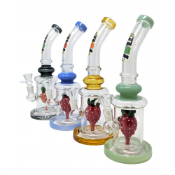 11" "TSW Glass" Assorted Color Fruit Perc Water Pipe [SAJ13]
