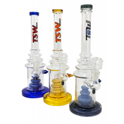 12.5" "TSW Glass" Assorted Color Shower Stack Perc Water Pipe [SAJ15]