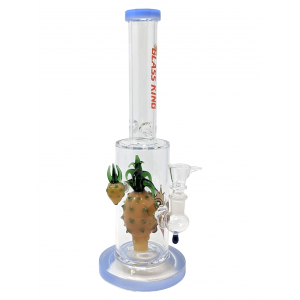 12" "Glass King" Assorted Color Pineapple Perc Water Pipe [SAJ16]
