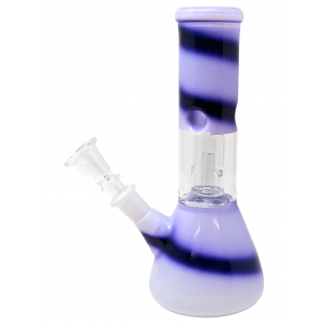 8" Flower Print Dome Perc Water Pipe [SAJ26]