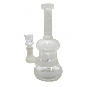8" Assorted Glow In The Dark Sand Blasted Water Pipe Rig - [SDK351]