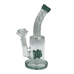 8" Assorted Diamond Neck Tire Perc Cylinder Water Pipe Rig - [SDK392]