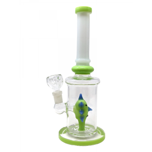 10" Assorted Clown Perc Straight Water Pipe Rig - [SDK613]
