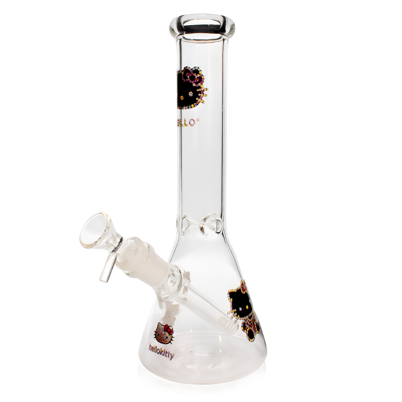 10" Kitty Decal Art Beaker Water Pipe