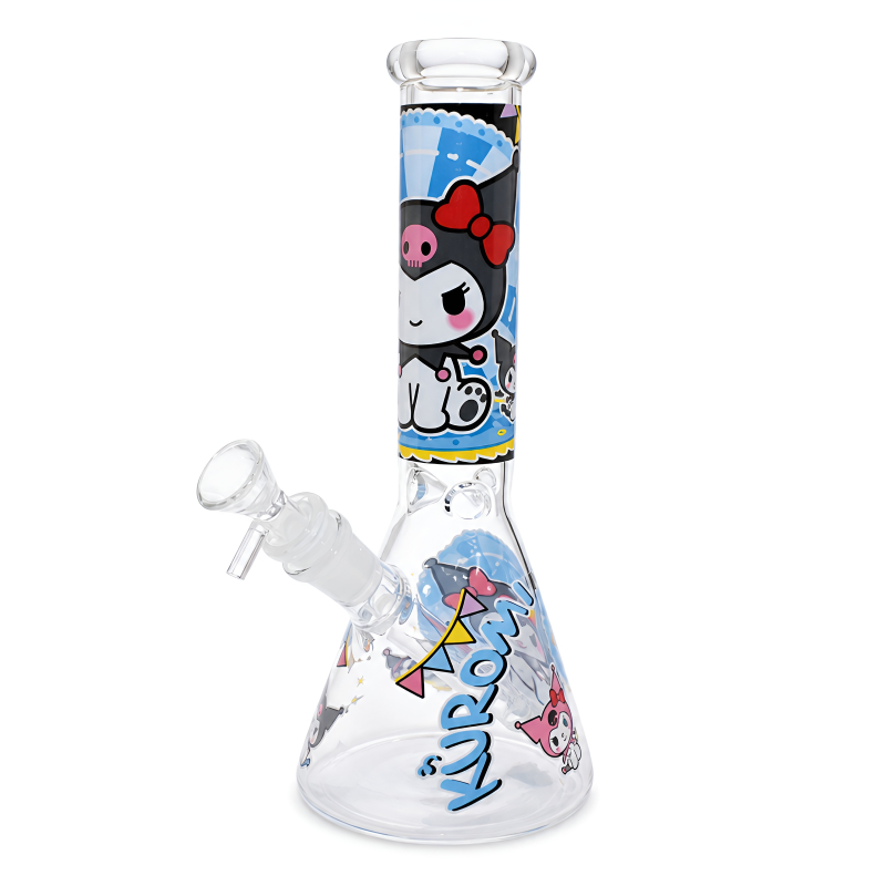 10" Cute Rebel Beaker Water Pipe - Glow In The Dark