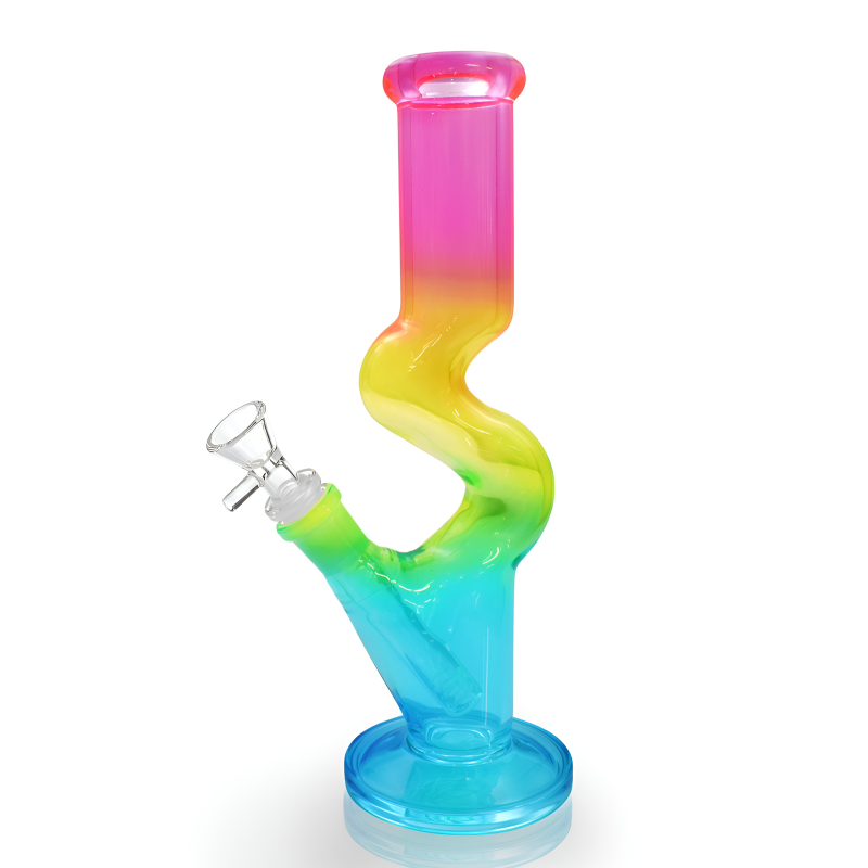 10" Tri-Color Zong Glass Water Pipe