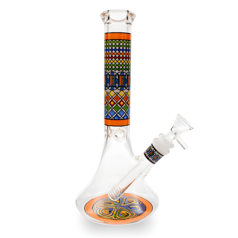 10" Artful Mosaic Design Bell Bottom Water Pipe