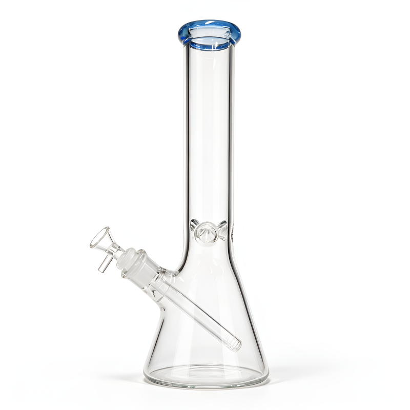 14" 7mm Thick Ice Pinch Color Accent Beaker Water Pipe