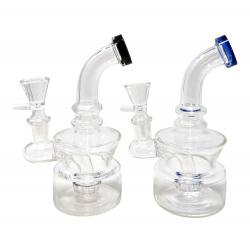 6" Mini Showerhead Perc Conical Cylinder Water Pipe Rig - [SG2657]