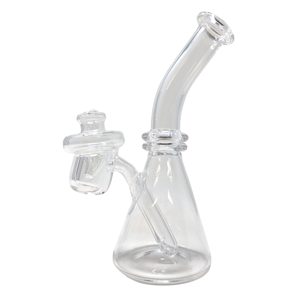 5'' Mini Clear Water Pipe Rig with BuiltIn Slanted Banger