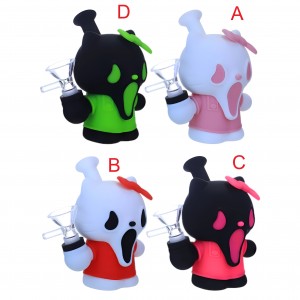 4.5" Screamin' Kitty Silicone Water Pipe - [SLC-528]