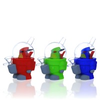 5" Angry Astro Bot Silicone Water Pipe