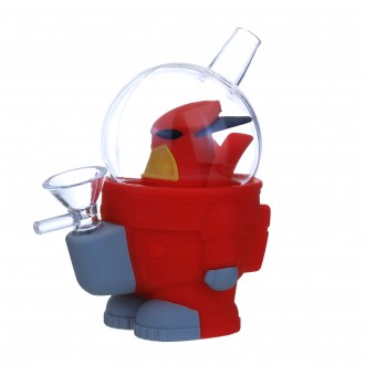 5" Angry Astro Bot Silicone Water Pipe