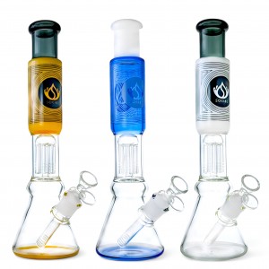 Social Glass - 13" Ripple & Relax Dive Into Flavor W/ Tree Perc Water Pipe - [A14]