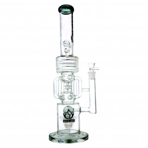 Social Glass - 20" Smooth Sailing Perc Recycler Water Pipe [A300]