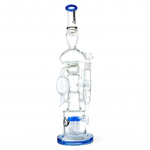 Social Glass - 20.5" Twice The Drums, Double The Fun 5-Arm Tree Perc Recycler Water Pipe - [A895]