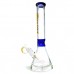 Social Glass - 15.5" Branding Brilliance In A Clear Glass Beaker Water Pipe - [CY008]
