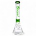 Social Glass - 15.5" Branding Brilliance In A Clear Glass Beaker Water Pipe - [CY008]