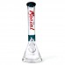 Social Glass - 15.5" Branding Brilliance In A Clear Glass Beaker Water Pipe - [CY008]