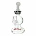 9" AFM Crown Glass Dab Rig - Elegant Crown Design for Smooth Dabbing