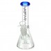8" AFM Glass Colored Lip Clear Mini Beaker Water Pipe*