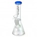 8" AFM Glass Colored Lip Clear Mini Beaker Water Pipe*
