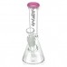 8" AFM Glass Colored Lip Clear Mini Beaker Water Pipe*
