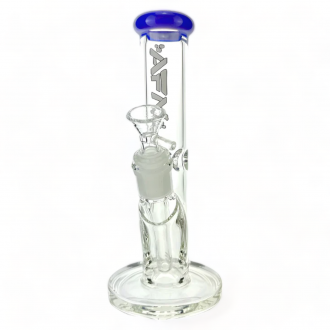 8" AFM Glass Colored Lip Clear Mini Straight Tube Water Pipe*
