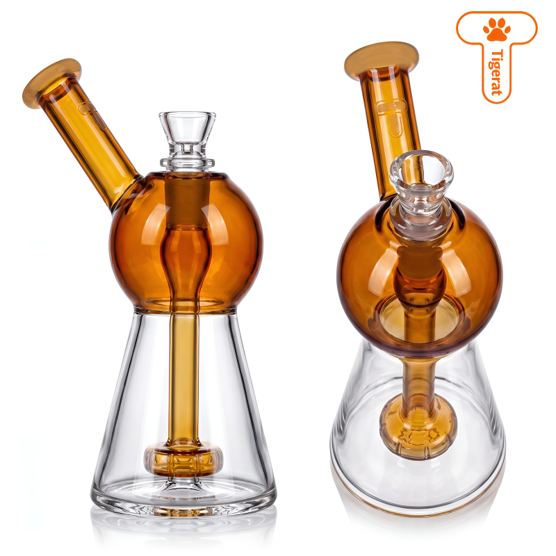 Tigerat 6" Orb Shape Low Profile Showerhead Perc Water Pipe
