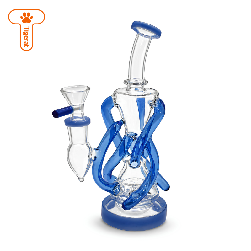 Tigerat 7.5" Helix Showerhead Perc Recycler Water Pipe 