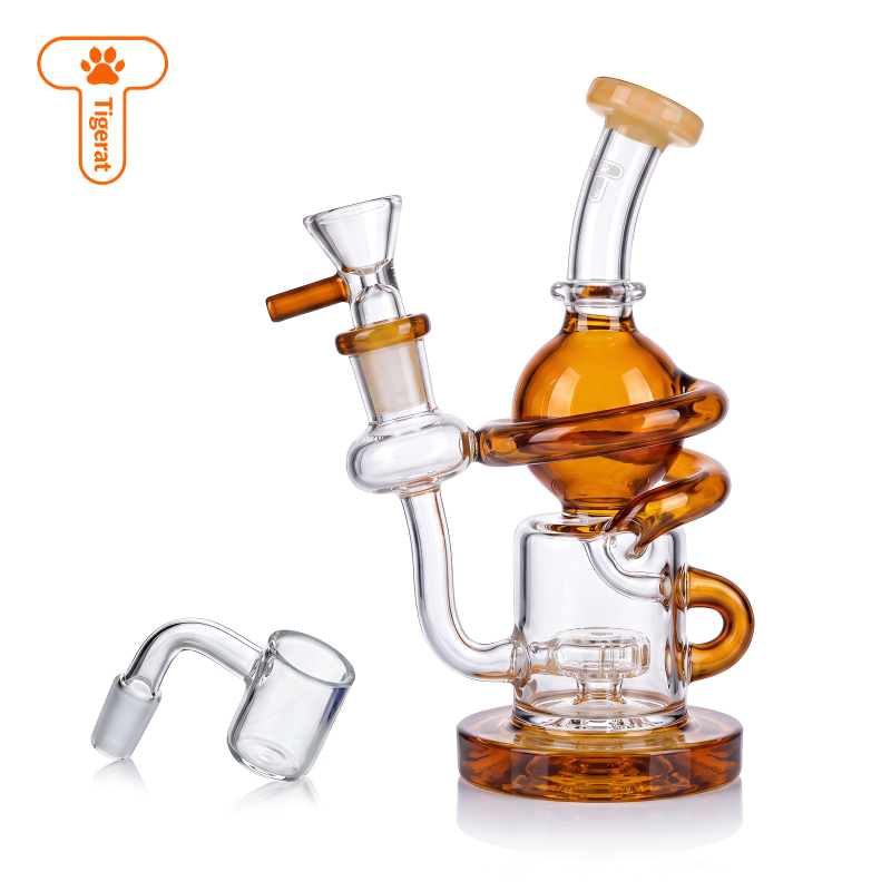 Tigerat 7" Spherical Chamber Showerhead Perc Recycler Water Pipe