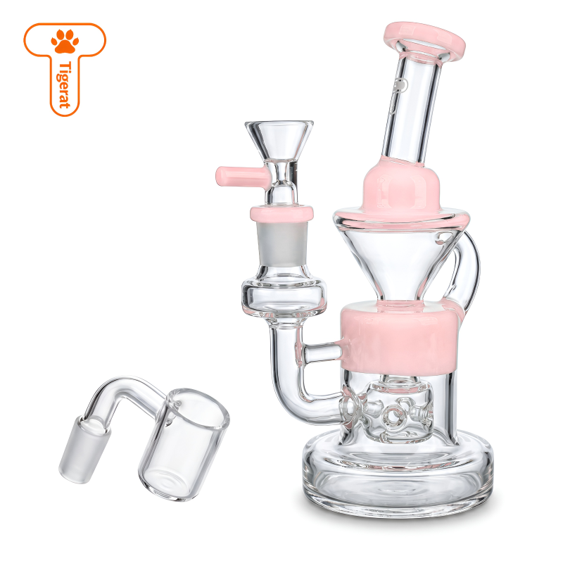 Tigerat 7" Dual Chamber Dual Perc Recycler Water Pipe
